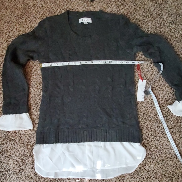 Elle cable twofer with woven ruffle, size XS - Picture 4 of 4